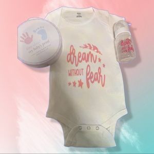 Baby onesie matching baby bottle 🍼